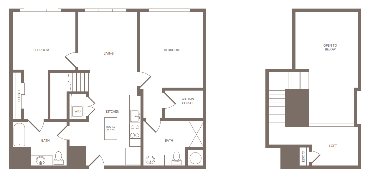 Floorplan for Apartment #1412, 2 bedroom unit at Halstead Parsippany